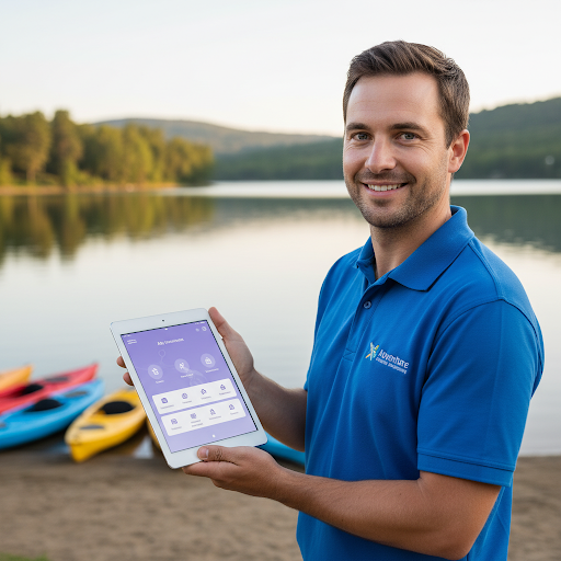 Provider using Enrolmy on a tablet